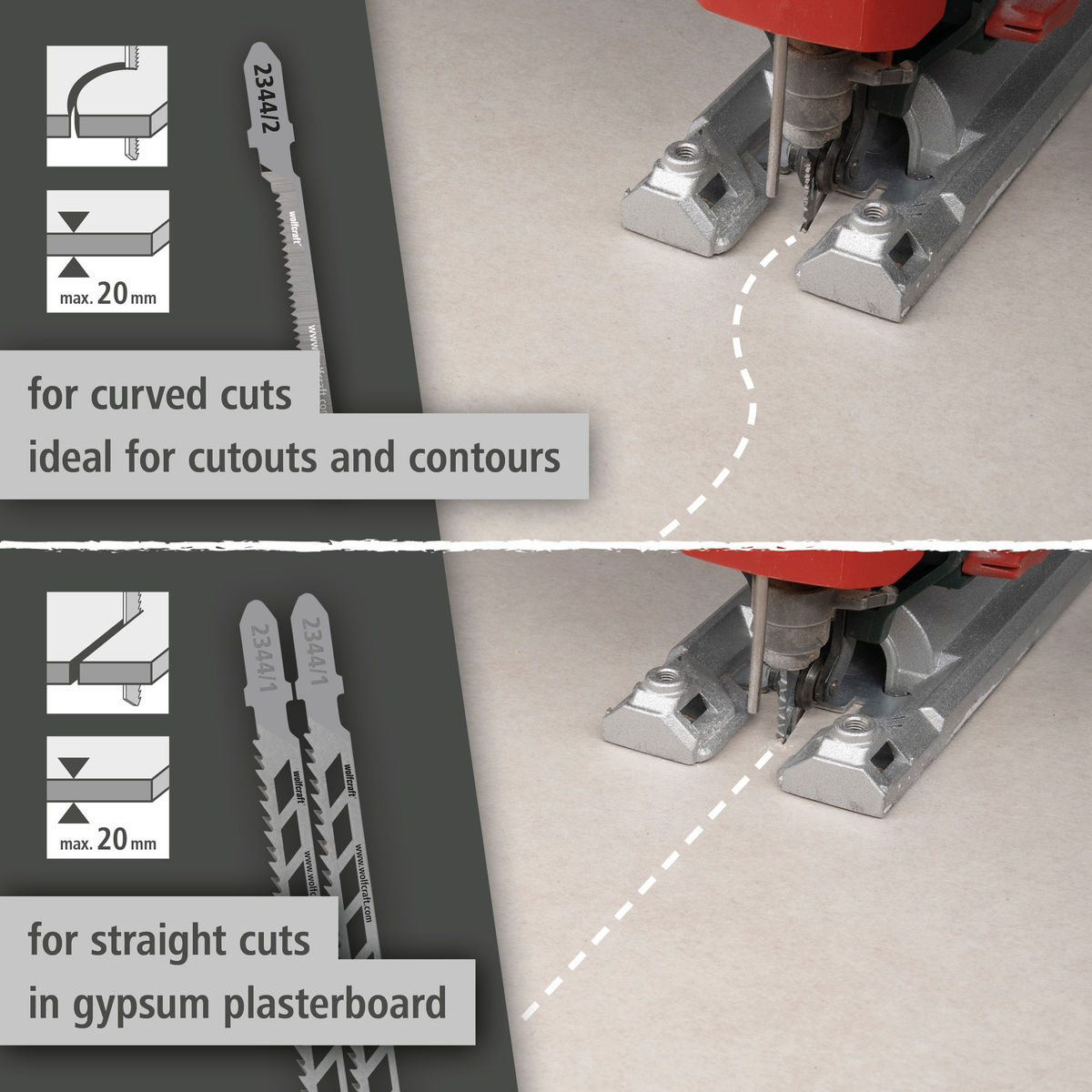 Jigsaw Blade Project Set for Drywall, 3 Pcs. (en)