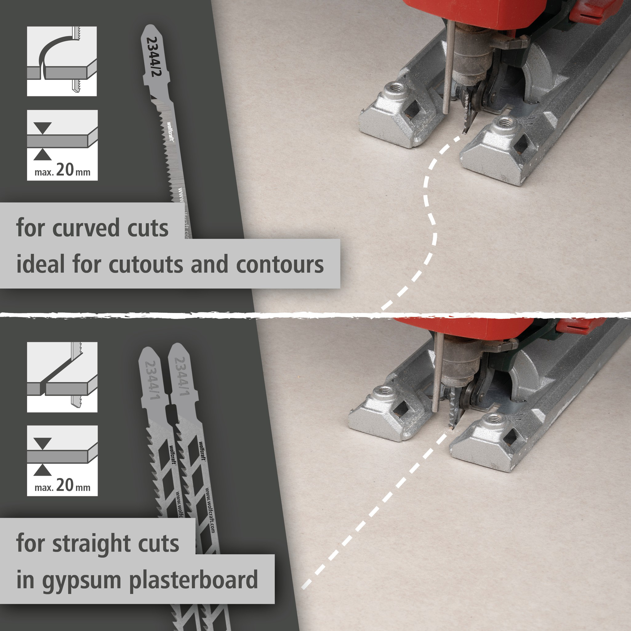 Jigsaw Blade Project Set for Drywall, 3 Pcs. (en)