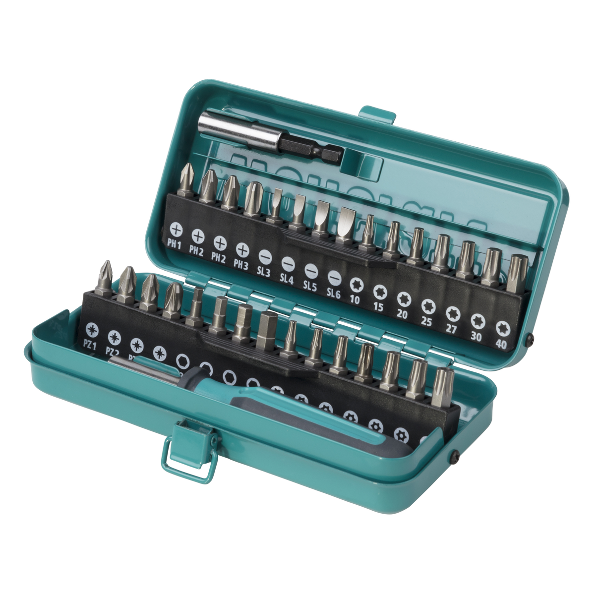 Bit Box Flat / Crosshead (PH/PZ) / TORX® (T) / TORX® With Bore Hole / Hexagonal, 32 Pcs.  - Image 1