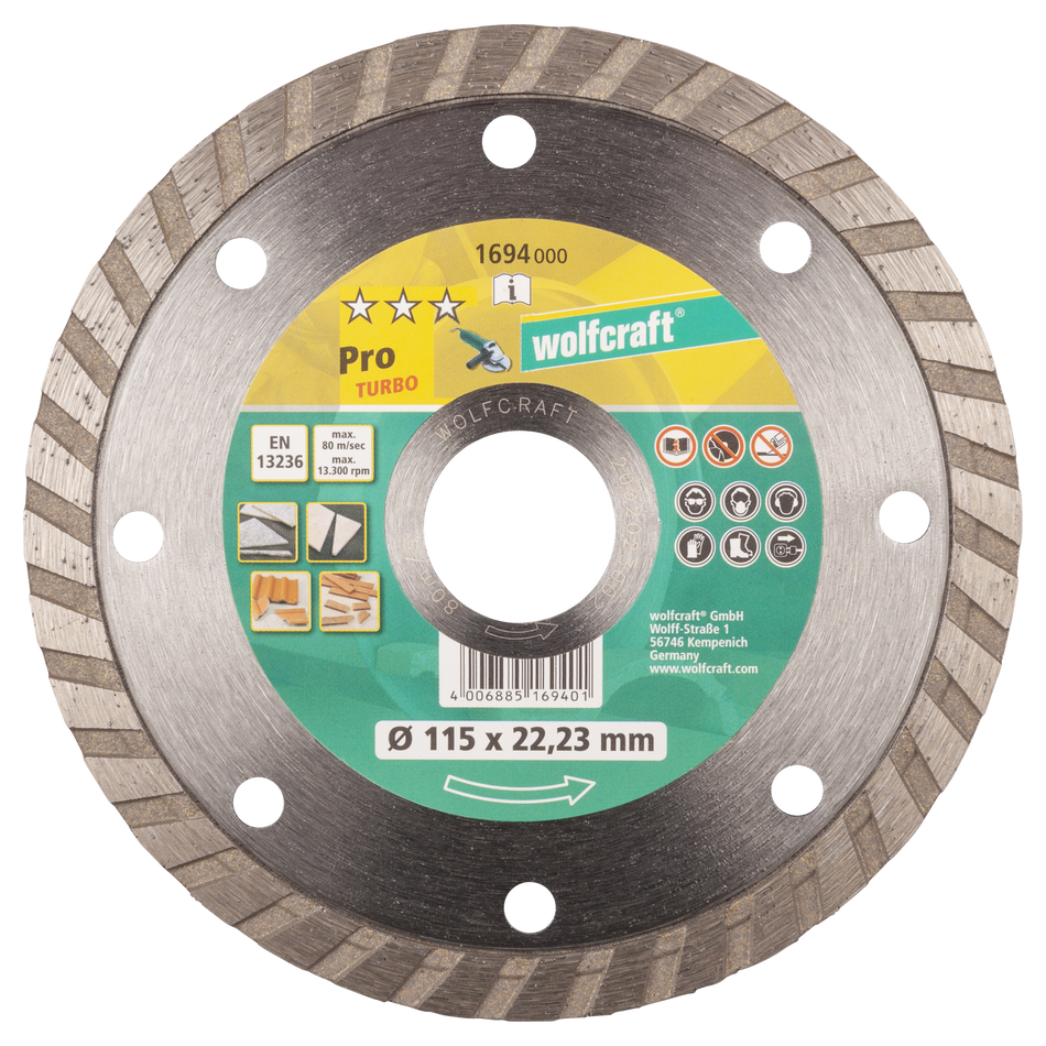 Diamond Cutting Disc Pro Turbo”, Ø 115 mm