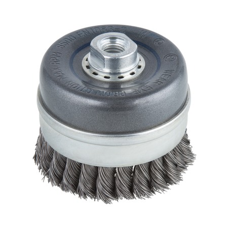 Steel Wire Cup Brush, twisted, Ø 90 mm