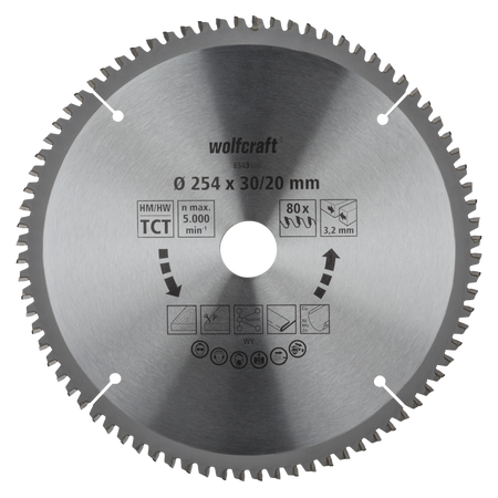 TC Cross and Mitre Cut Saw Blade, purple series, Ø 254 mm