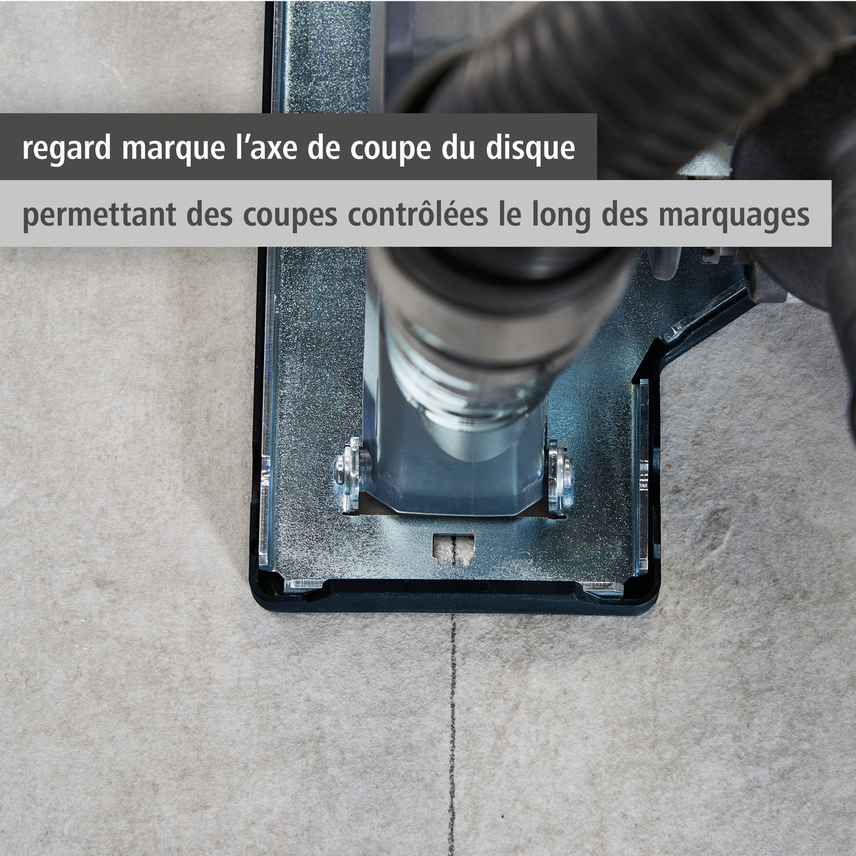 Extraction Hood With Guide Block for Angle Grinder