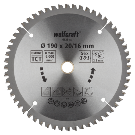 TC Circular Hand Saw Blade, new purple series, Ø 190 mm