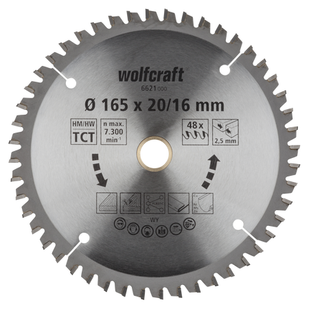 TC Circular Hand Saw Blade, new purple series, Ø 165 mm