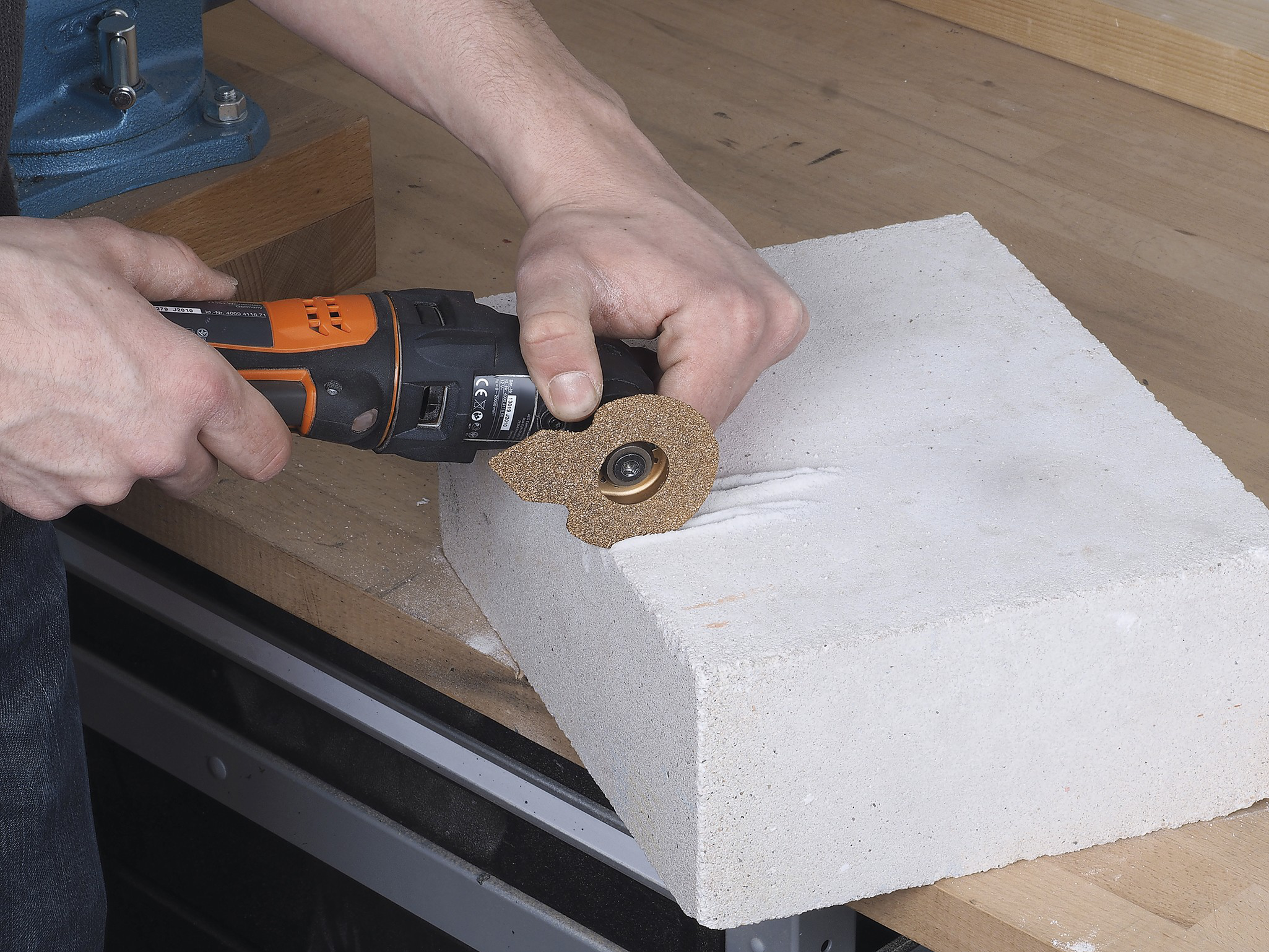 Tungsten Carbide Coated Grinding Cutter “PRO”, universal receptacle, mortar residue and cement joints, Ø 65 mm