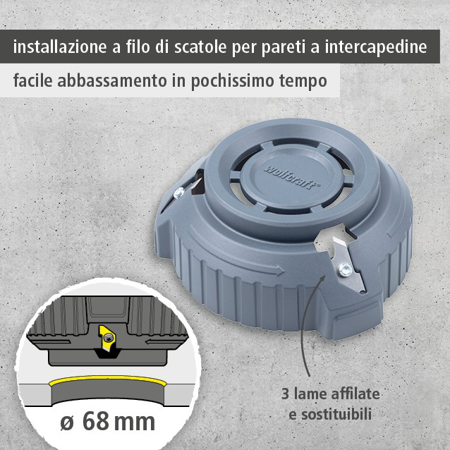 Deburrer for Plasterboard, Ø 68 mm (it)