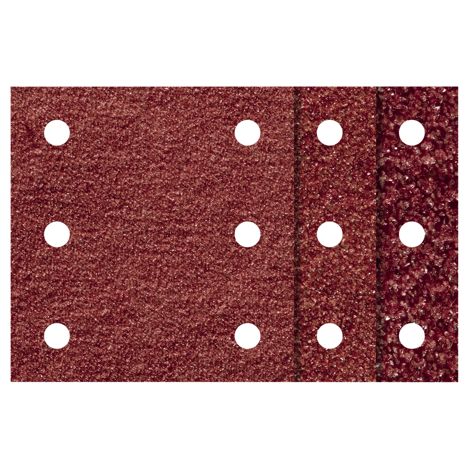 Easy-Fix Sanding Sheet Set for Wood/Metal, 100 x 115 mm, 10 Pcs.