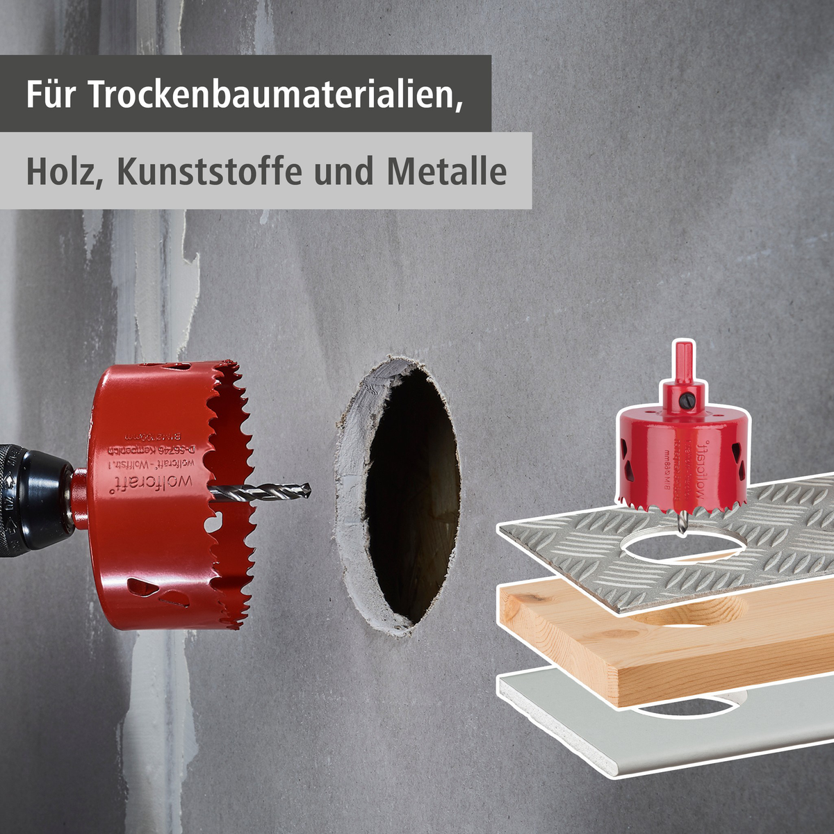 Universal Hole Saw with Mandrel, Pre-Assembled