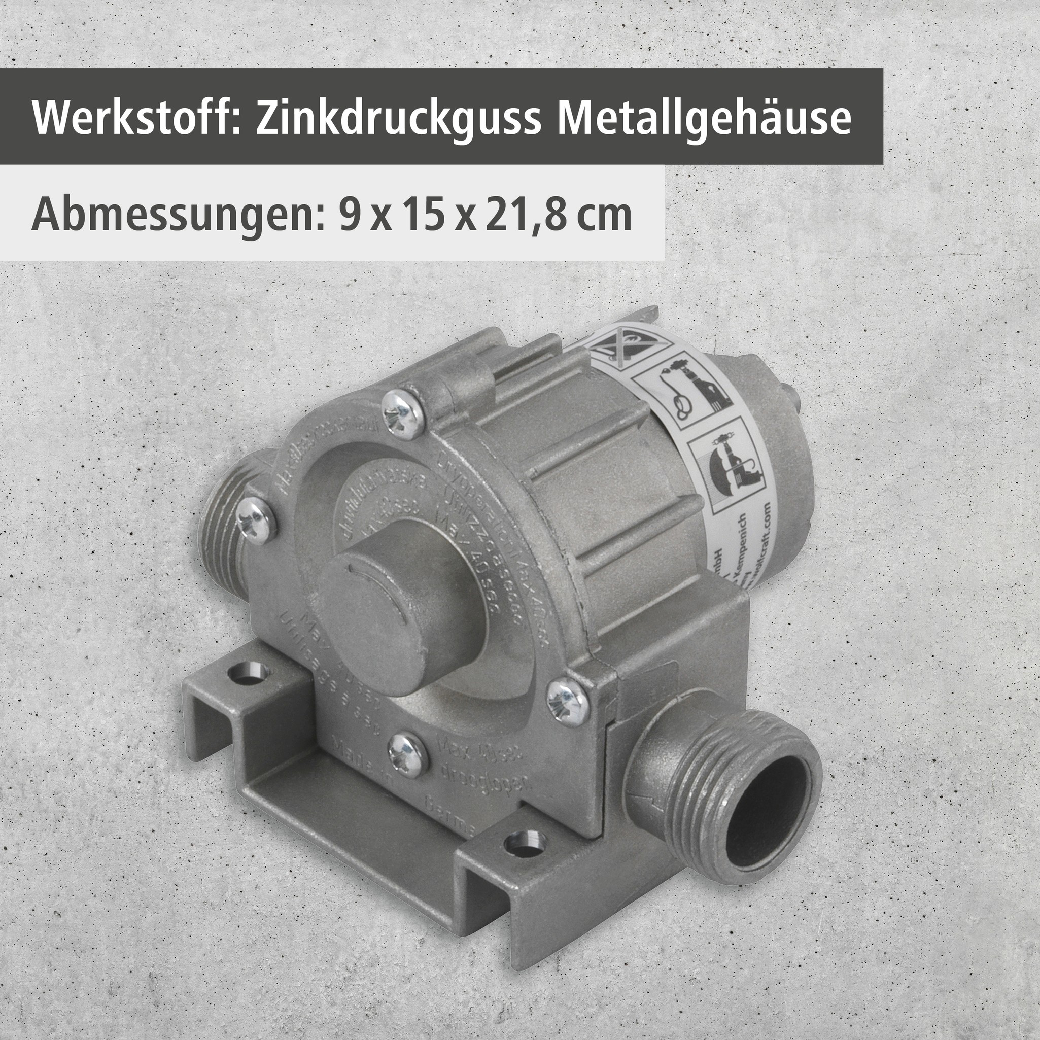 Pump With Metal Casing 3/4" (19 mm)