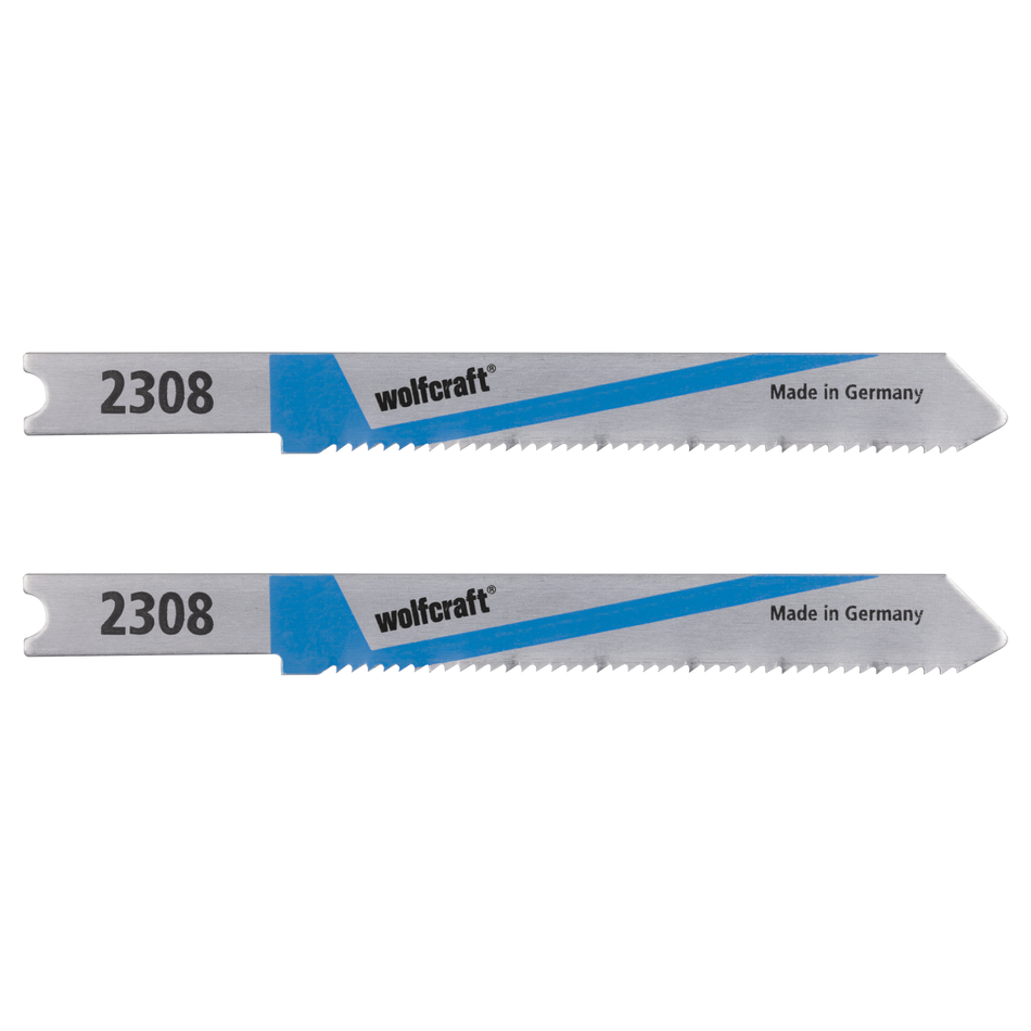 2 HSS Jigsaw Blades, U-shank, sheet steel, fine cut
