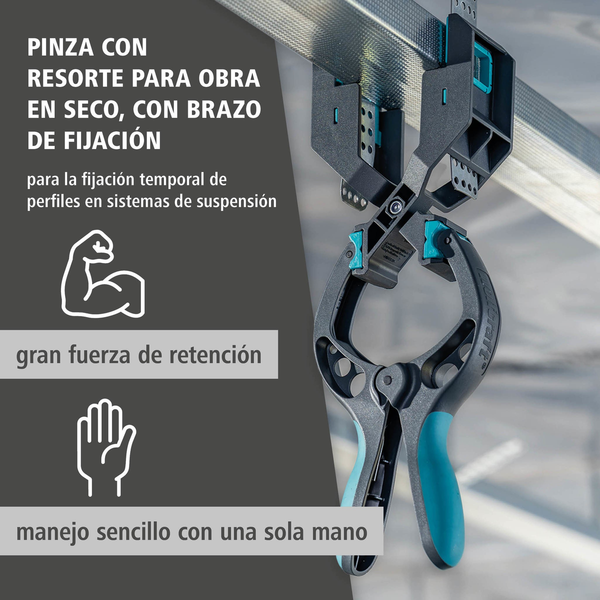 Drywall Spring Clamp with Clamping Arm (es)