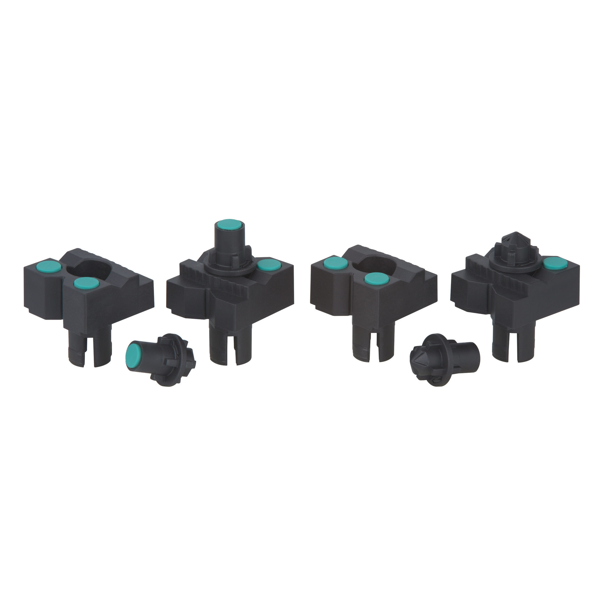 4 clamping jaws with rest pins for painting