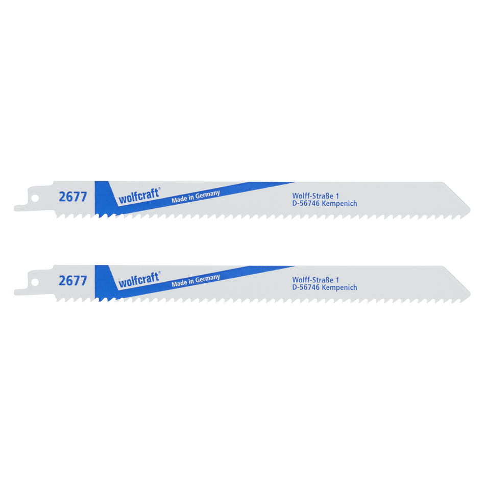 2 BIM Sabre Saw Blades, wood with nails, steel profiles, fine cut