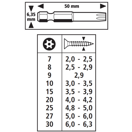 Bit Set, TORX® With Bore Hole, 3 Pcs.