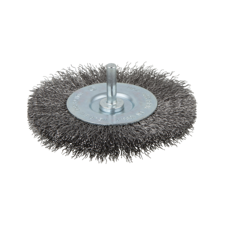Steel Wire Wheel Brush, Ø 100 mm, Round Shank