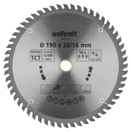 TC Circular Hand Saw Blade, orange series, Ø 190 mm