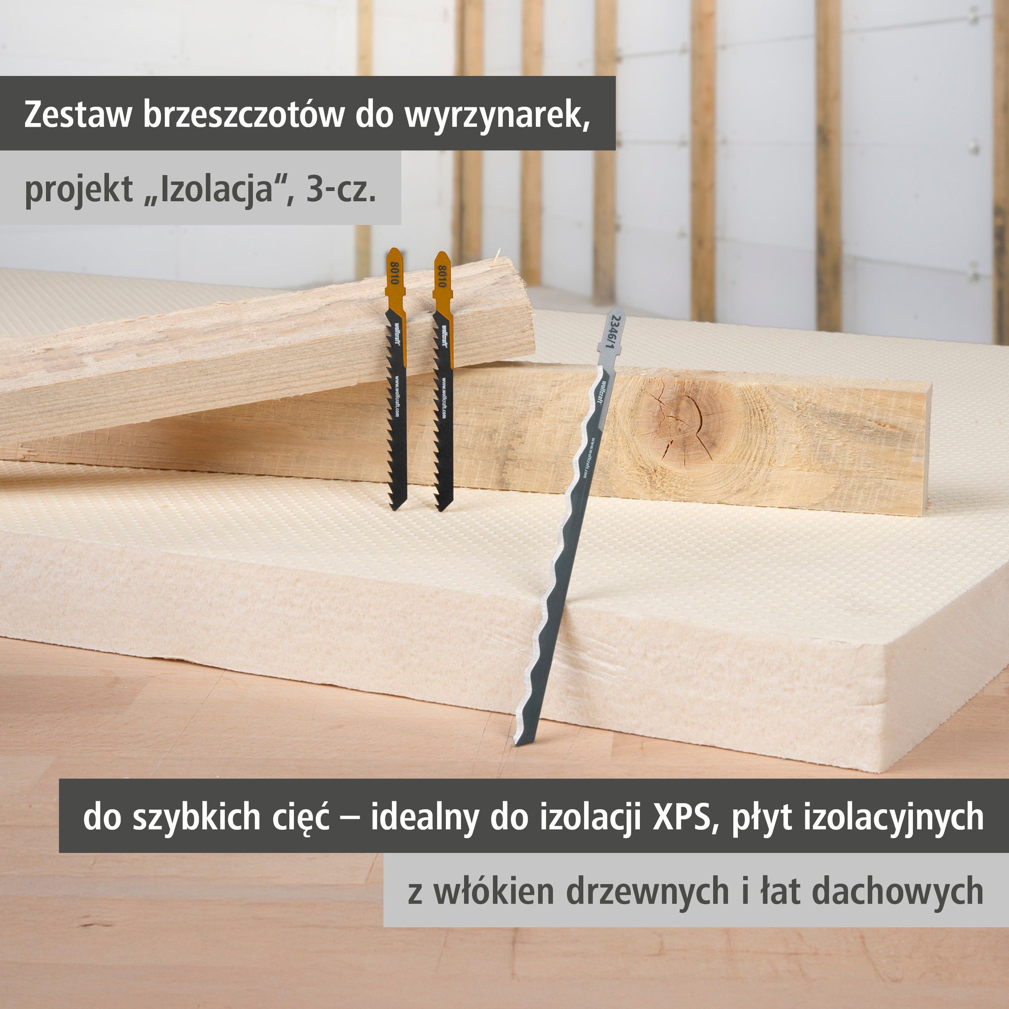 Jigsaw Blade Project Set for Insulation, 3 Pcs. (pl)