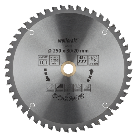 TC Cross and Mitre Cut Saw Blade, orange series, Ø 250 mm