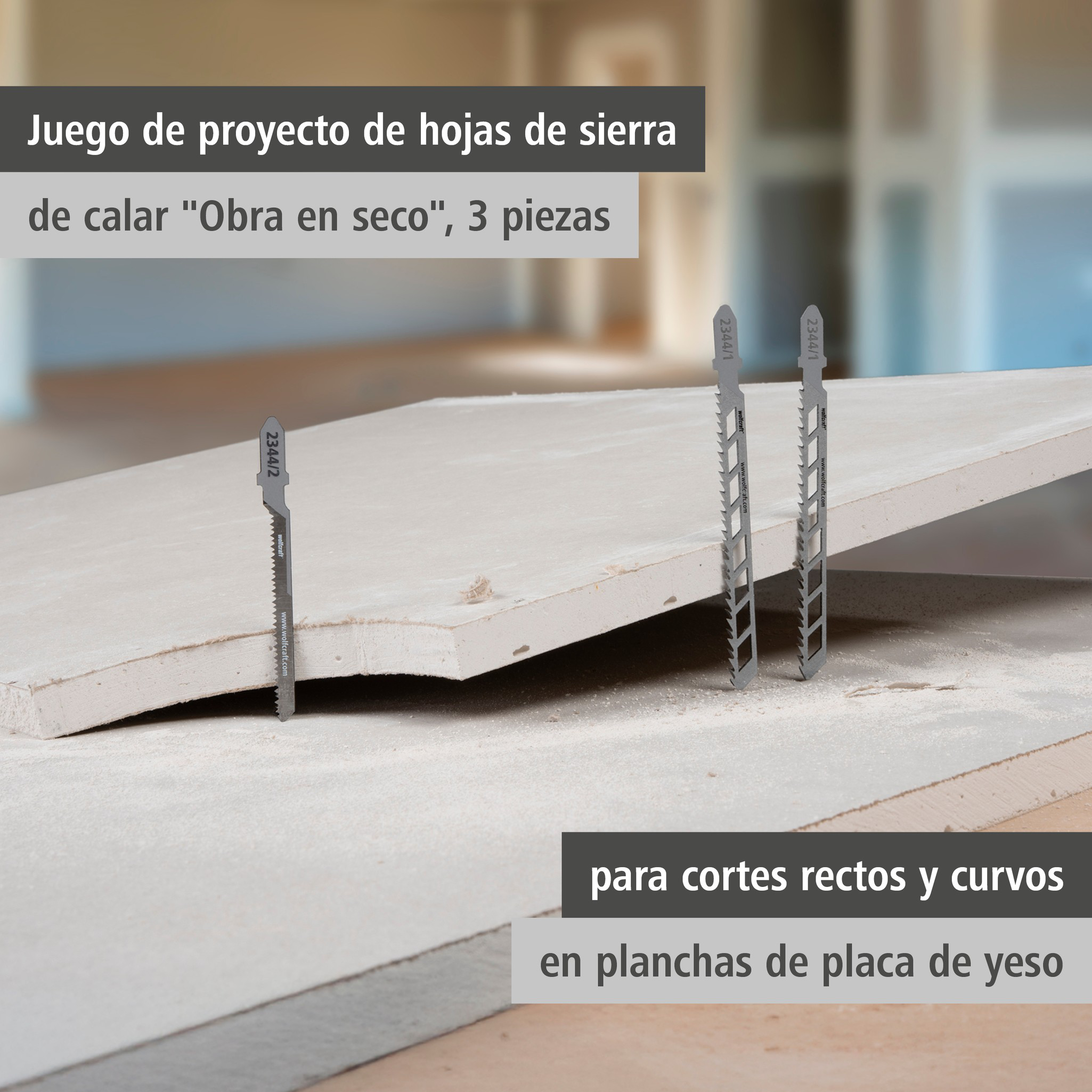 Jigsaw Blade Project Set for Drywall, 3 Pcs. (es)