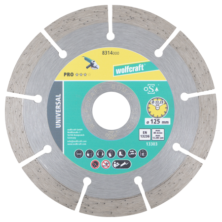PRO UNIVERSAL Diamond Cutting Disc, Ø 115 mmPRO UNIVERSAL Diamond Cutting Disc, Ø 125 mm