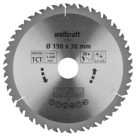 TC Circular Hand Saw Blade, brown series, Ø 190 mm