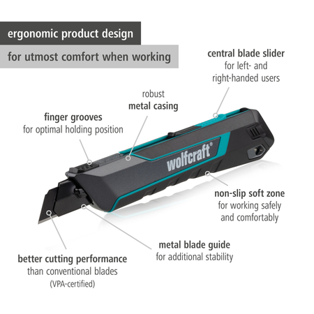 Snap-Off Blade Knife PRO SAFETY, 18 mm (en)
