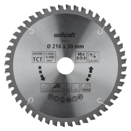 TC Cross and Mitre Cut Saw Blade, orange series, Ø 216 mm