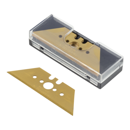 5 Professional Trapezium Blades TiN-Coated 0.65 x 61 mm