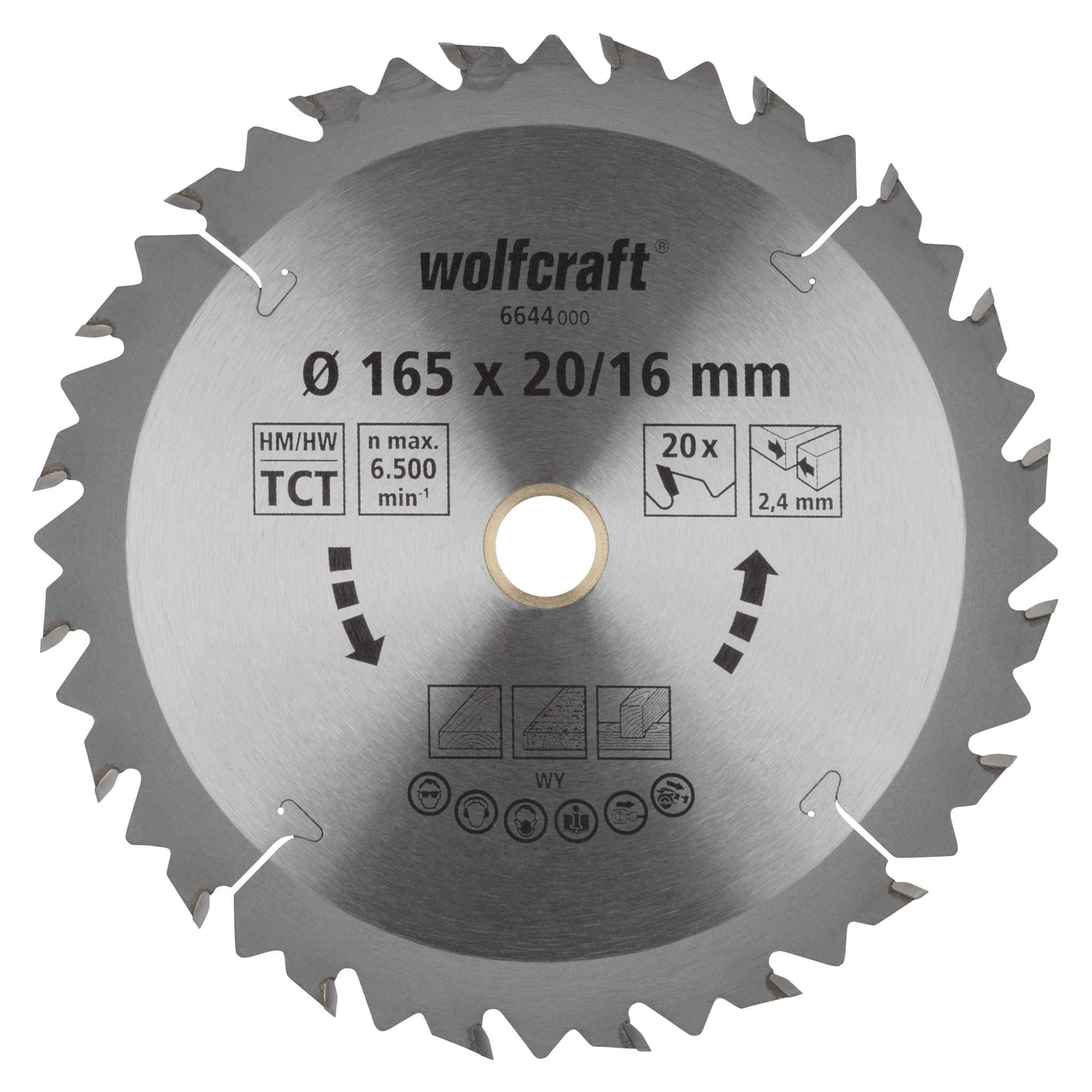 TC Circular Hand Saw Blade, brown series, Ø 165 mm