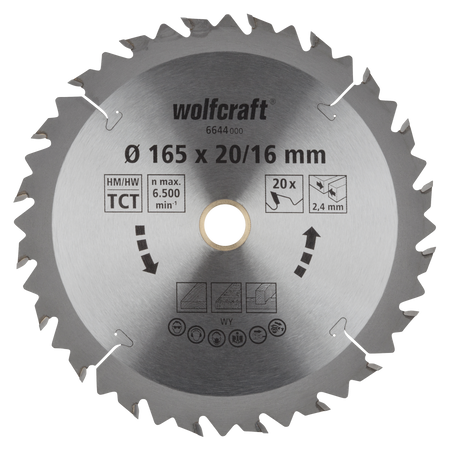 TC Circular Hand Saw Blade, brown series, Ø 165 mm