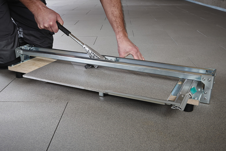 TC 710 PW Tile Cutter, base plate made of multiplex