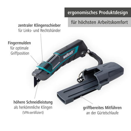 PRO SAFETY Trapezium Blade Knife Set With Sheath (de)