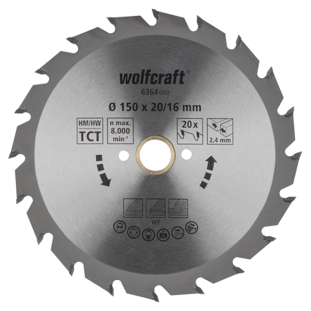 TC Circular Hand Saw Blade, green series, Ø 150 mm