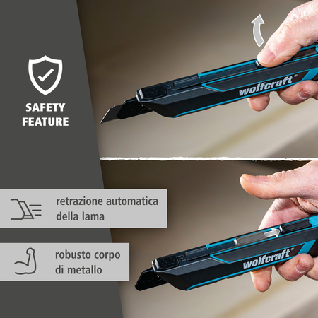 Snap-Off Blade Knife PRO SAFETY, 18 mm (it)