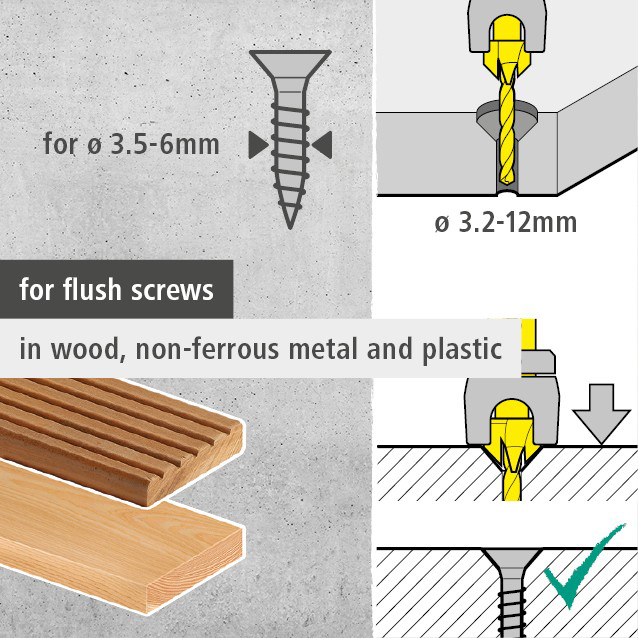 Screw Starter With Countersink and Depth Stop, Ø 4–5 mm (en)