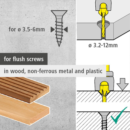 Screw Starter With Countersink and Depth Stop, Ø 4–5 mm (en)