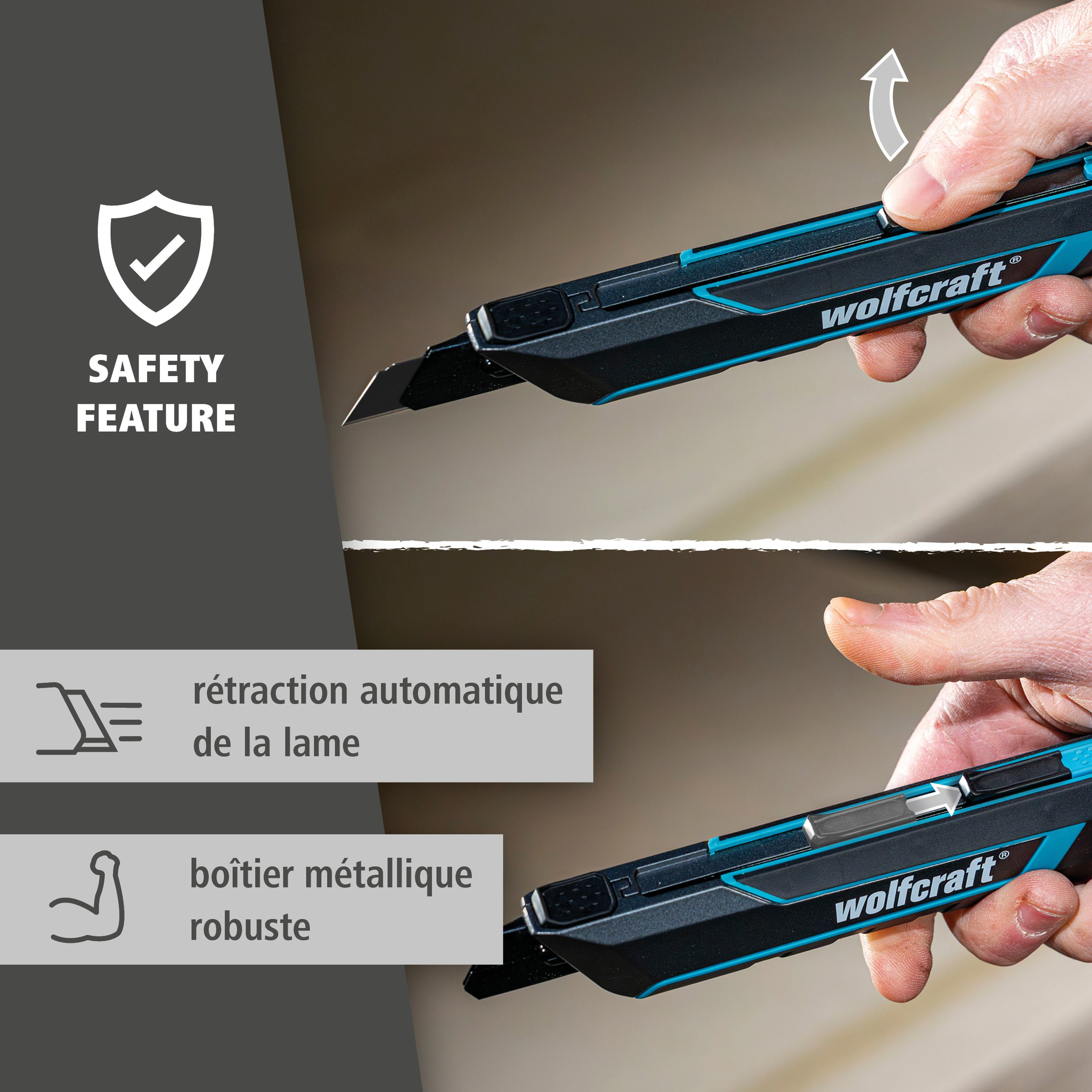 Snap-Off Blade Knife PRO SAFETY, 18 mm (fr)