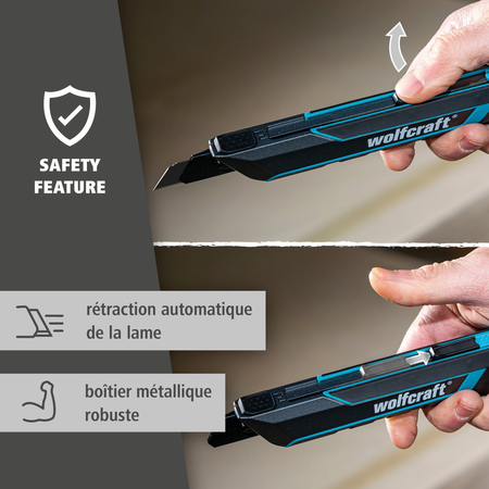 Snap-Off Blade Knife PRO SAFETY, 18 mm (fr)