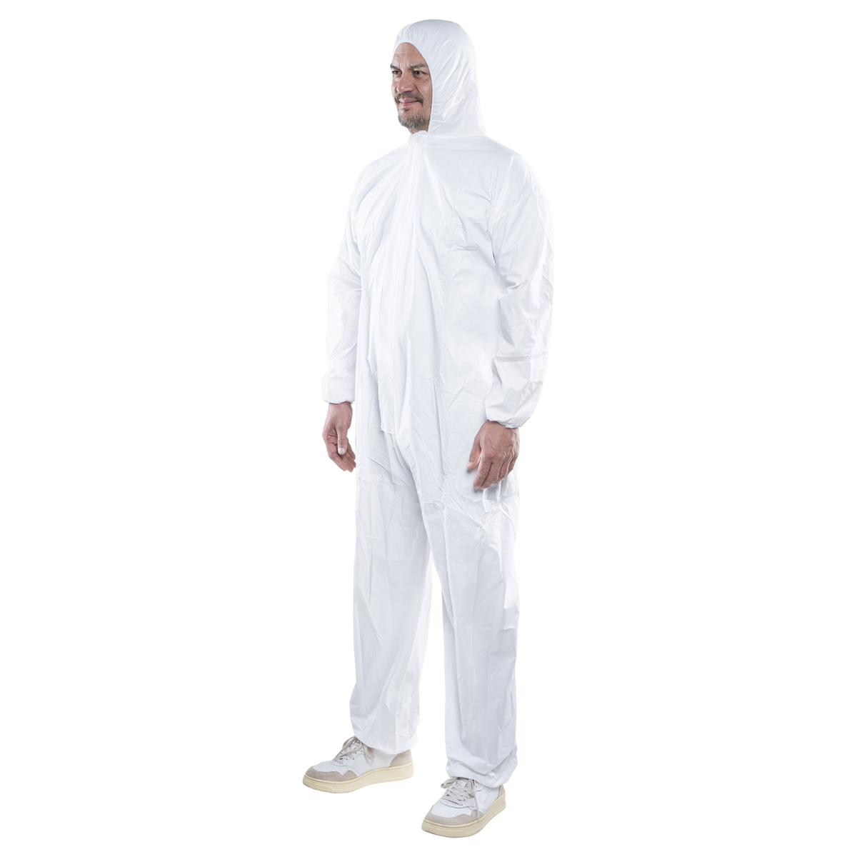 Disposable Coverall with Hood, L - Image 1