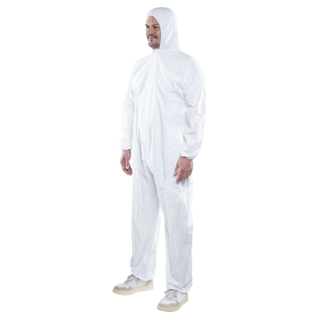 Disposable Coverall with Hood, L - Image 1