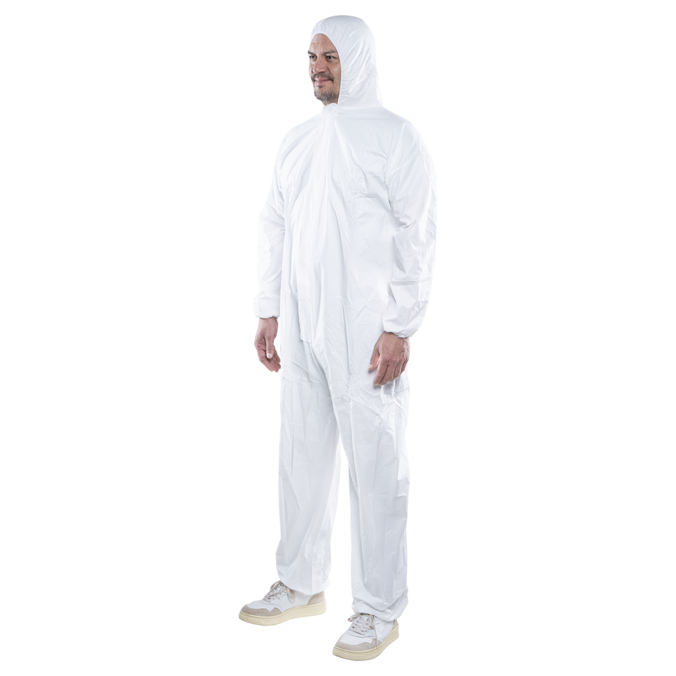 Disposable Coverall with Hood, L - Image 1