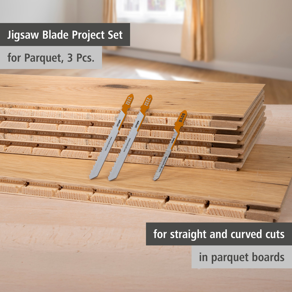 Jigsaw Blade Project Set for Parquet, 3 Pcs. (en)