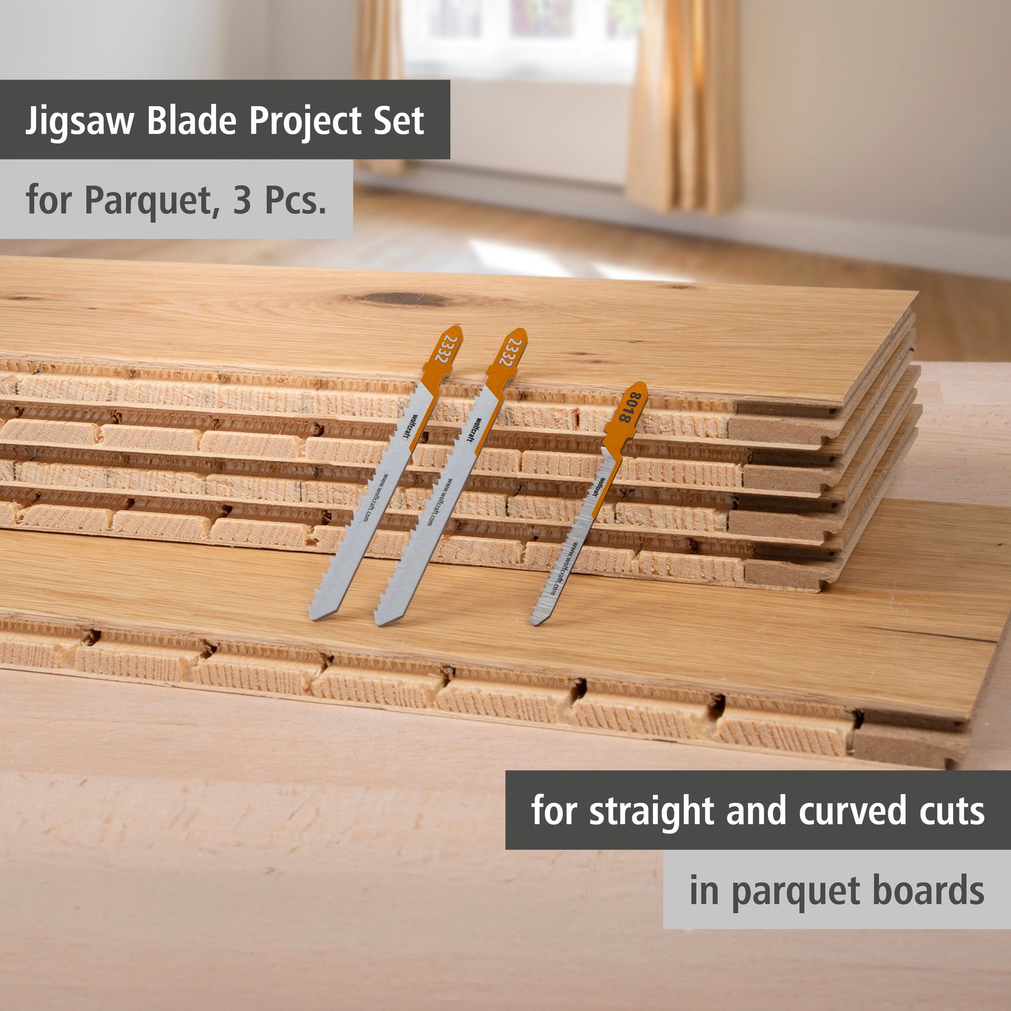 Jigsaw Blade Project Set for Parquet, 3 Pcs. (en)