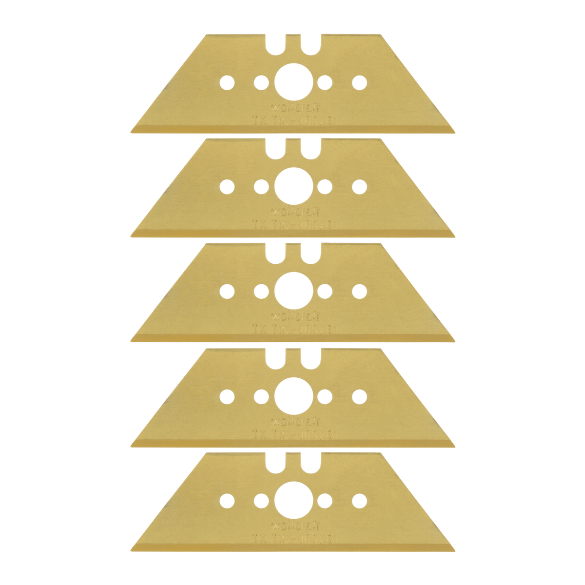 Professional Trapezium Blades, TiN Coated, 0.65 x 61 mm - Image 1