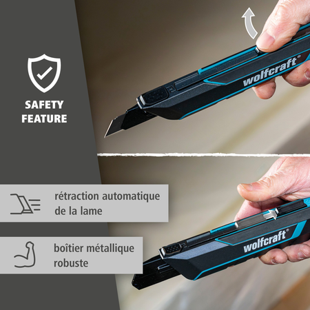 Snap-Off Blade Knife PRO SAFETY, 25 mm (fr)