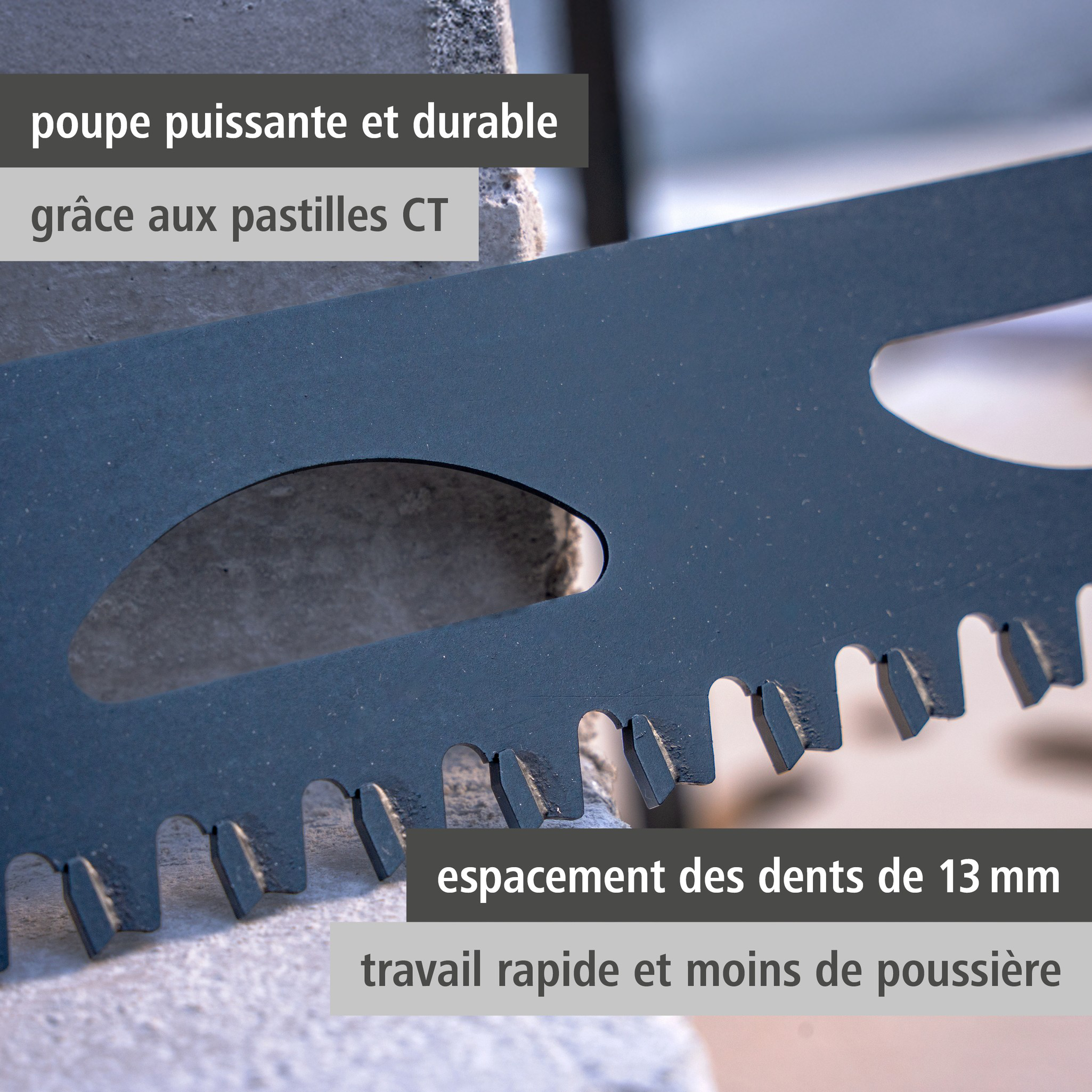 Sabre Saw Blade, TC Tipped, Aerated Concrete and Hollow Bricks, Straight Cut