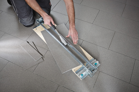 TC 710 PW Tile Cutter, base plate made of multiplex