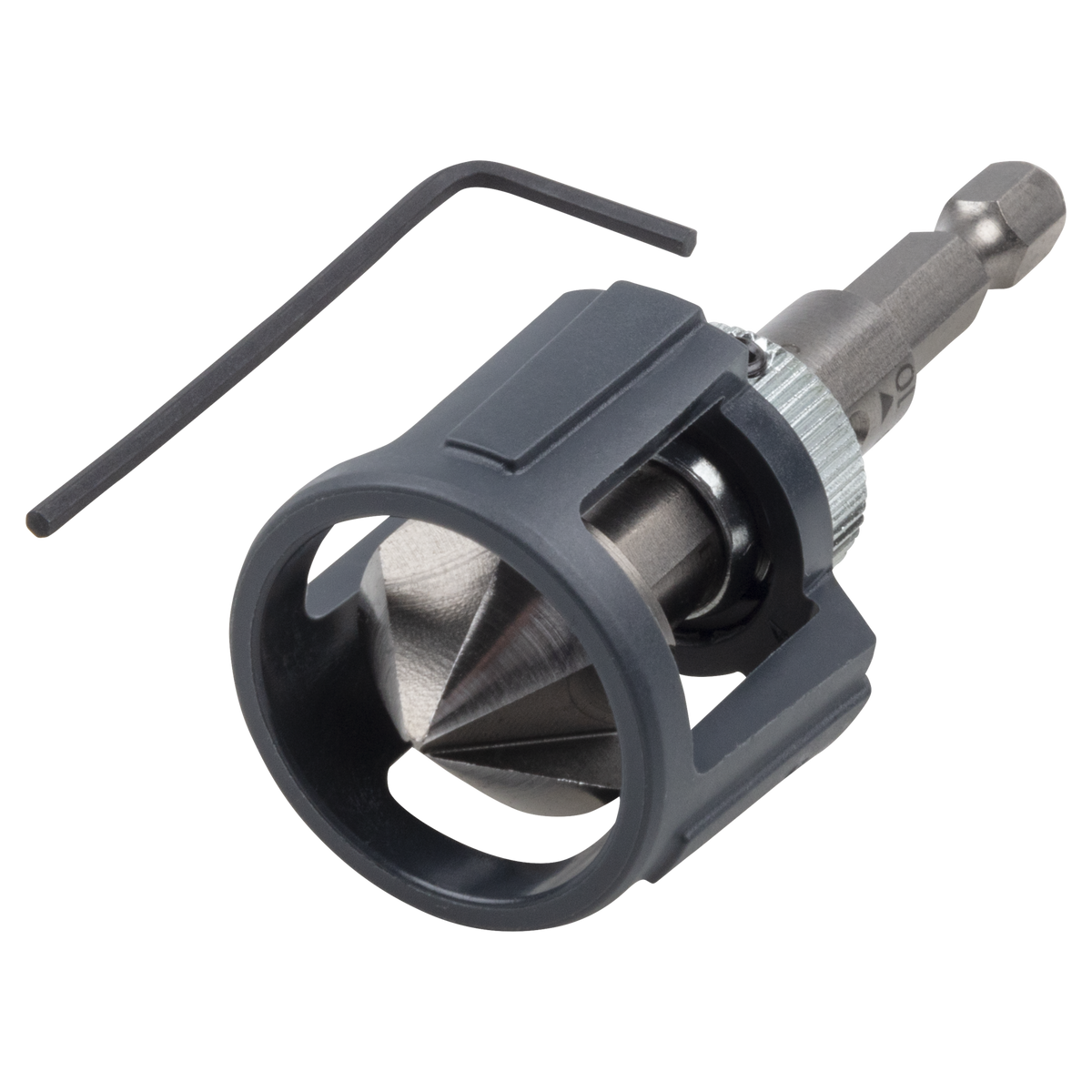 Conical Countersink with Depth Stop, Hexagon Shank - Image 1