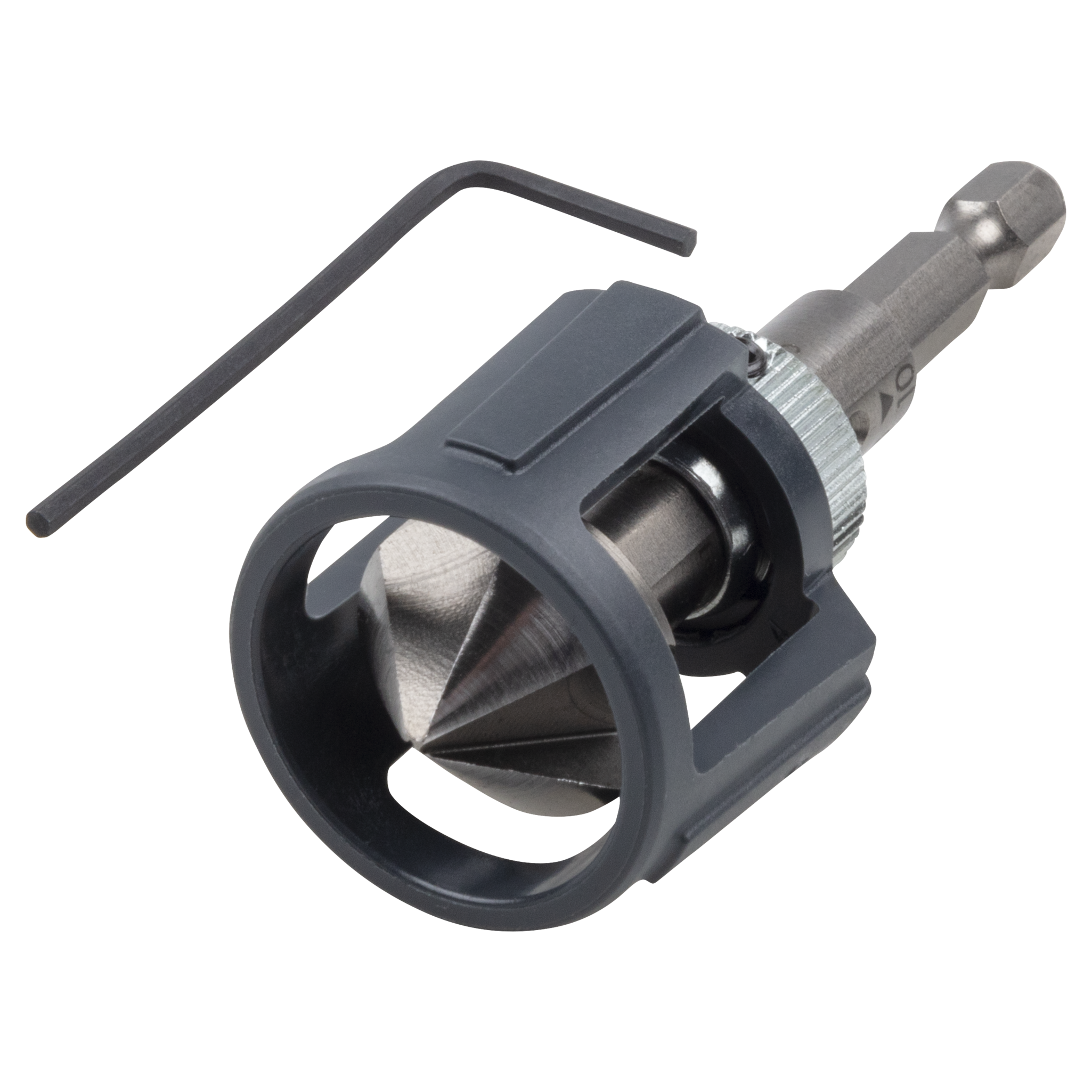 Conical Countersink with Depth Stop, Hexagon Shank - Image 1